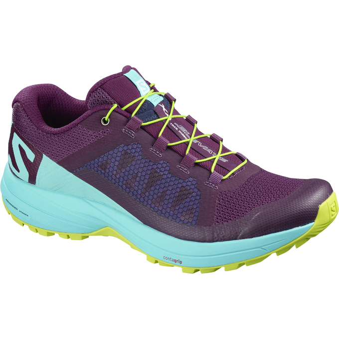 Salomon Israel XA ELEVATE W - Womens Trail Running Shoes - Deep Purple/Blue (RIKZ-71023)